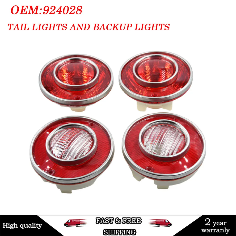 

4Pcs Car Tail Lights And Backup Lights 924028 For Chevrolet Corvette C3 1975 - 1979 Warning Lamp Taillight Assembly