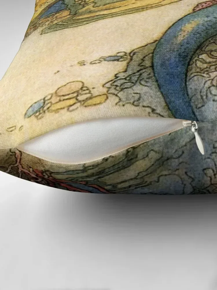 Русалка и ящерица Warwick Goble декоративная подушка рождественские наволочки