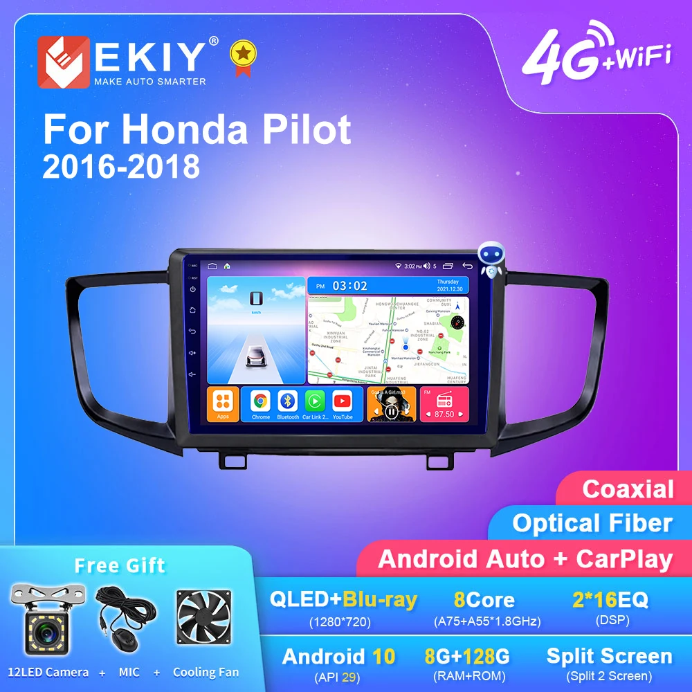 

EKIY T7 QLED DSP Android Auto Radio For Honda Pilot 2016-2018 Stereo Car Multimedia Video Player 2din Carplay GPS Navi System HU