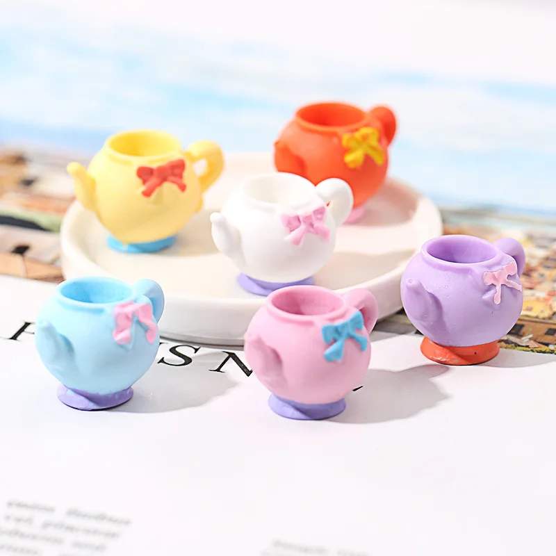 Three-dimensional Small Teapot Doll House Decoration Cream Glue Drop Glue Mobile Phone Case Diy Earrings Hair Accessories