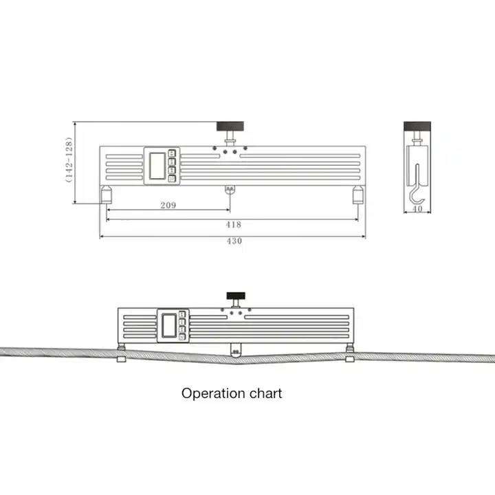 5000N Тензиометр для троса лифта измеритель натяжения