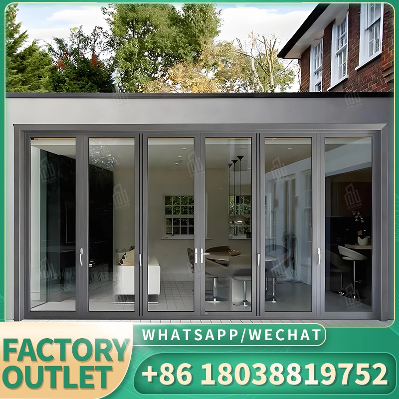 Oscaracso Hurricane защищенная алюминиевая наружная дверь балкон патио левое