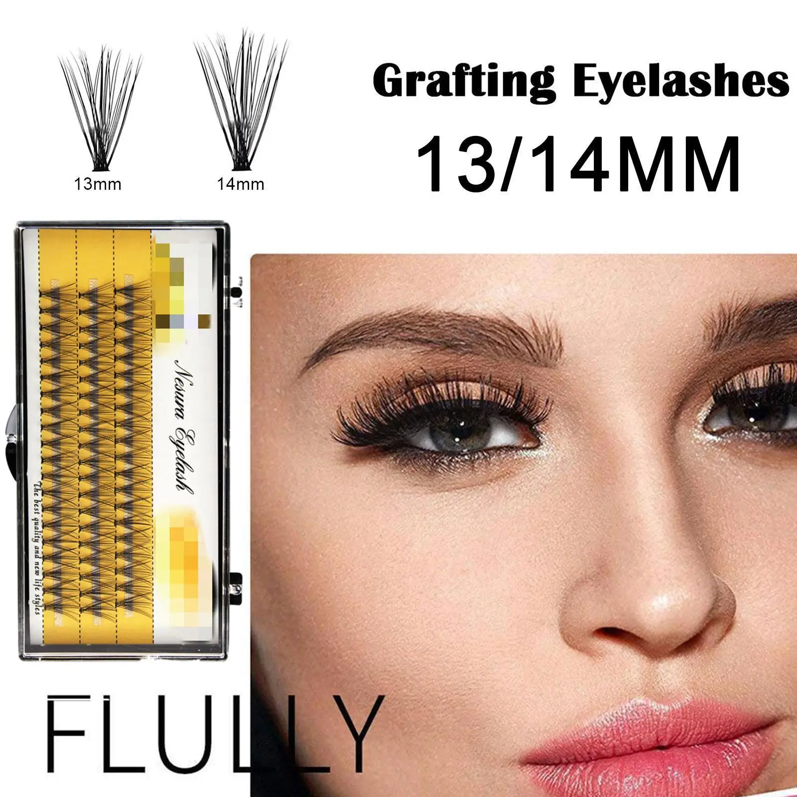 

8mm Grafting World Eyelashes 10D Individual Eyelash Mink Tool Premade Up Fan Mkae Eyelash Volume Eyelash Russia False V0U9