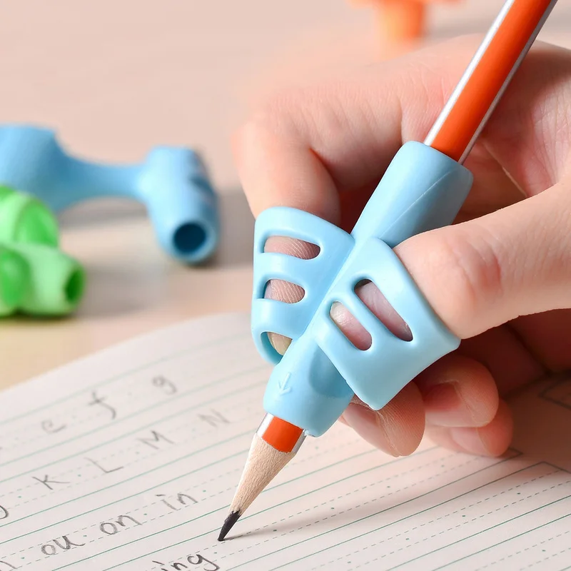 Ручка-держатель для обучения детей, 1 шт., пишущий карандаш дюйма, устройство для коррекции положения пальцев дюйма