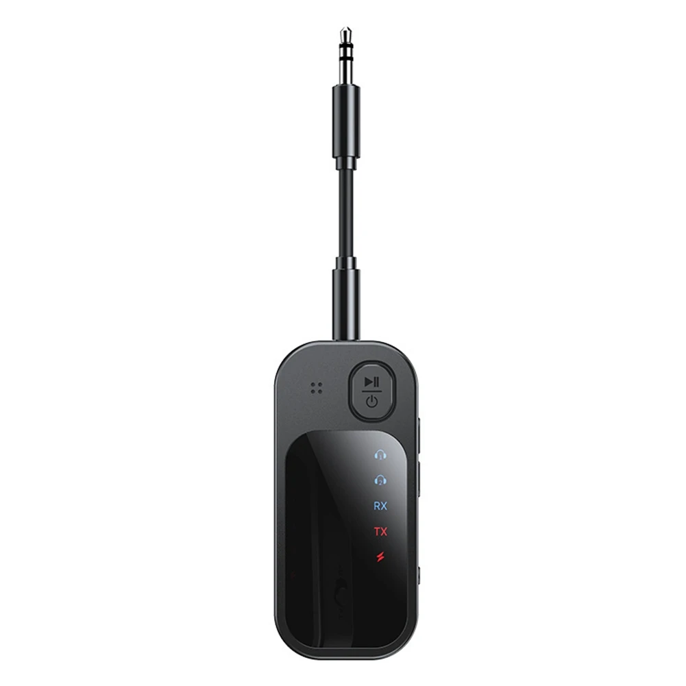 Фото DTC6 2-в-1 Многоточечный Bluetooth 5.4 аудиопередатчик-приемник с разъемом 3.5 мм AUX, воспроизведением с TF-карты, HIFI Bluetooth аудиоприемник с микрофоном №3