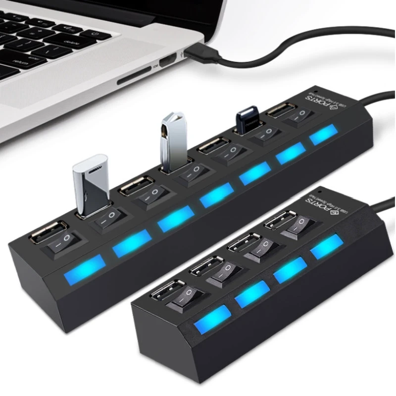 

USB Hub 2.0 USB Splitter Multi Hub USB 2.0 Adapter USB Several Ports Power Adapter USB 2.0 With Switch Laptop Accessories For PC