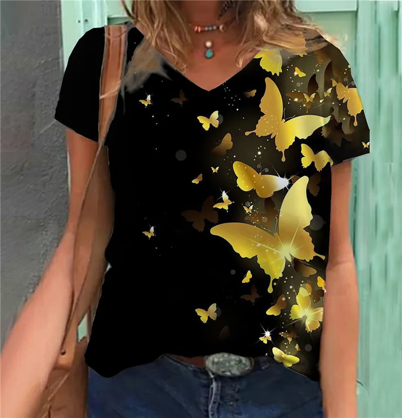 

Женские повседневные футболки с коротким рукавом, летние женские топы с 3D принтом в уличном стиле, Хлопковая женская футболка в стиле Харад...