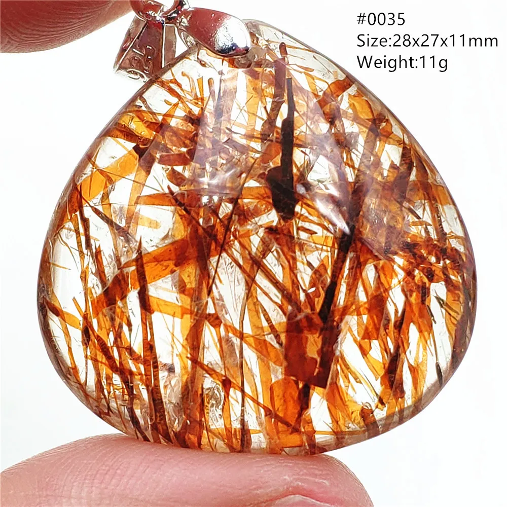 

Genuine Natural Super Seven 7 Black Gold Rutilated Quartz Pendant Necklace Fashion Jewelry Copper Rutilated Women Men AAAAAAA