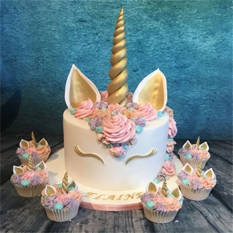 

Силиконовая Форма Sugarcraft в виде единорога/ушей/глаз, форма для помадки, инструмент для украшения торта, форма для шоколадной мастики, украшен...