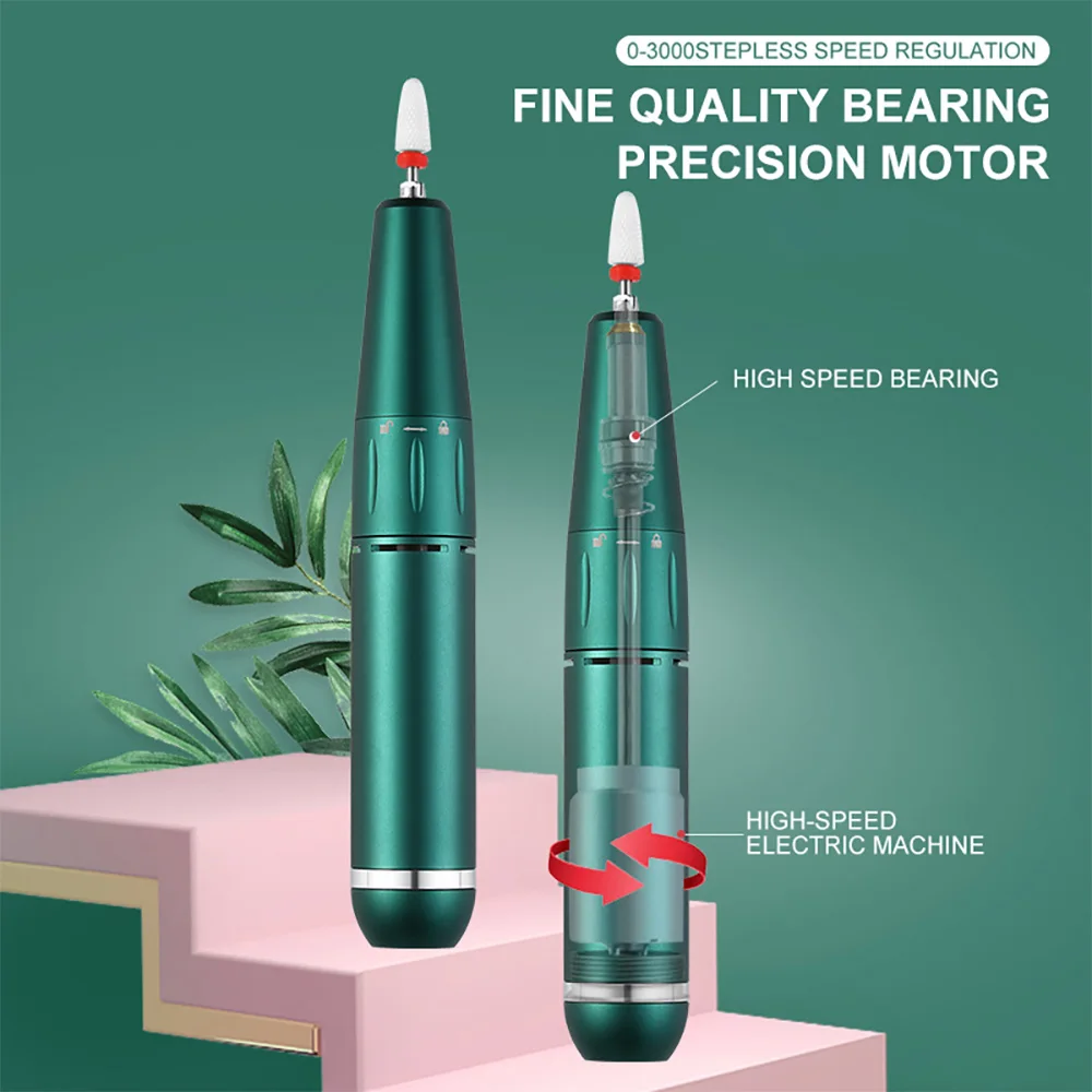 Ногтей дрель набор для 30000RPM электрический маникюр фрезерный резак машина гель