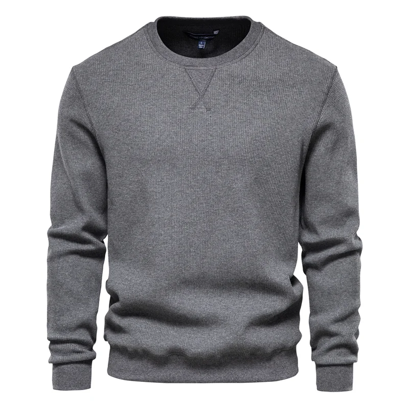 

new Cotton O-neck Sweatshirts Men Casual Solid Color Pullover Hoodies Men New Autumn Fashion Simple Brand Man Sweatshirt