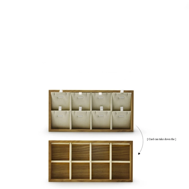 Деревянный поднос для демонстрации ожерелья Oirlv многофункциональный серег