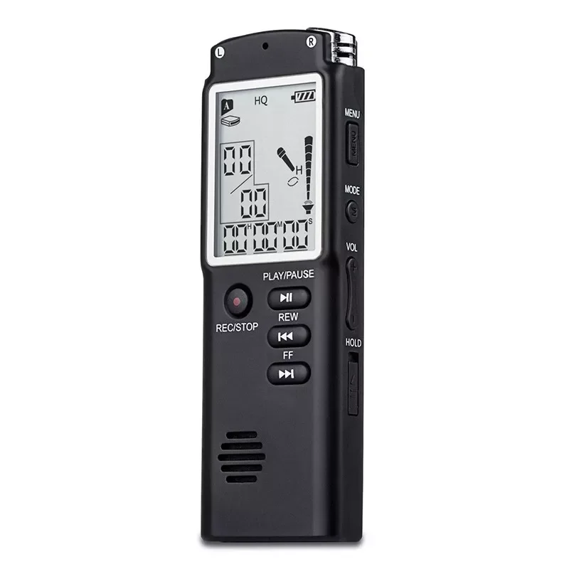 8GB/16GB/32GB High-Quality Digital Audio Voice Recorder a key lock screen Telephone Recording Real Time Display with MP3 Player