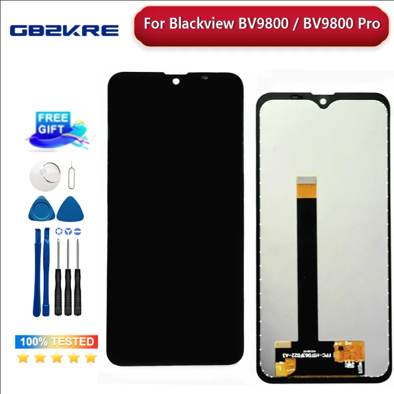 6,3 'оригинальный для Blackview BV9800 ЖК-дисплей + кодирующий преобразователь сенсорного экрана в сборе BV9800 Pro BV9800Pro экран Запасные части ЖК-дисплей