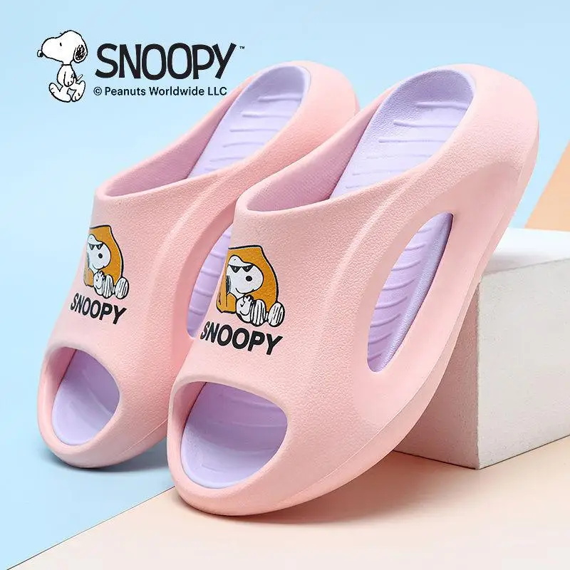 Симпатичные Мультяшные детские тапочки Kawaii Snoopy новинка 2024 летняя верхняя одежда