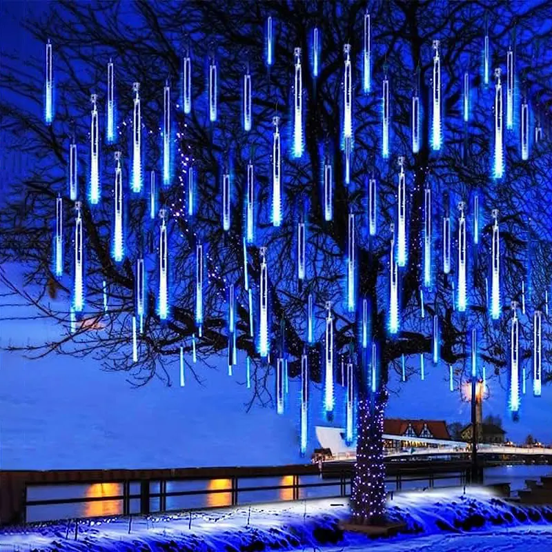 

Светодиодная гирлянда «метеоритный дождь» на солнечной батарее, уличная лампа, рождественская елка, украшения для свадьбы, сказочное украшение для сада, новинка