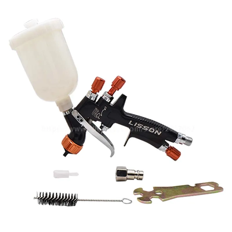 Краскопульт LISSON с соплом 1,2 мм, краскопульт с резервуаром куб. См, профессиональный краскопульт для автомобиля, краскопульт HVLP, мини-аэрограф