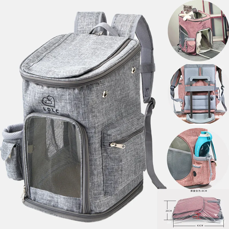 Pet Carrier Backpack Cat Bag Outdoor Travel Free shipping Folding Portable Pet Bag Breathable Backpack Out Cat Bag Pet Supplies