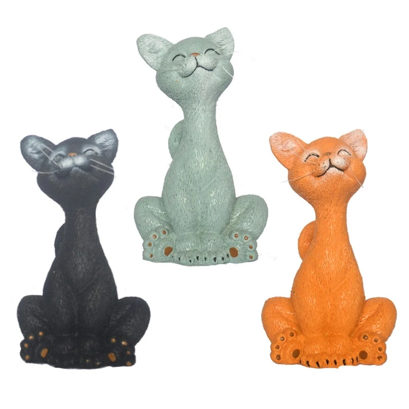 

Cute Resin Figurine Sit Gesture Animal Sculpture Art Crafts Decor 53CA