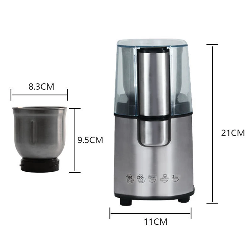 CM-3020S бытовая электрическая кофемолка для кофейных зерен, съемная чистящая кофемолка для зерен, кофемолка из нержавеющей стали 220-240 В (art.: 3920d0aeeef45) - 3920d0aeeef45