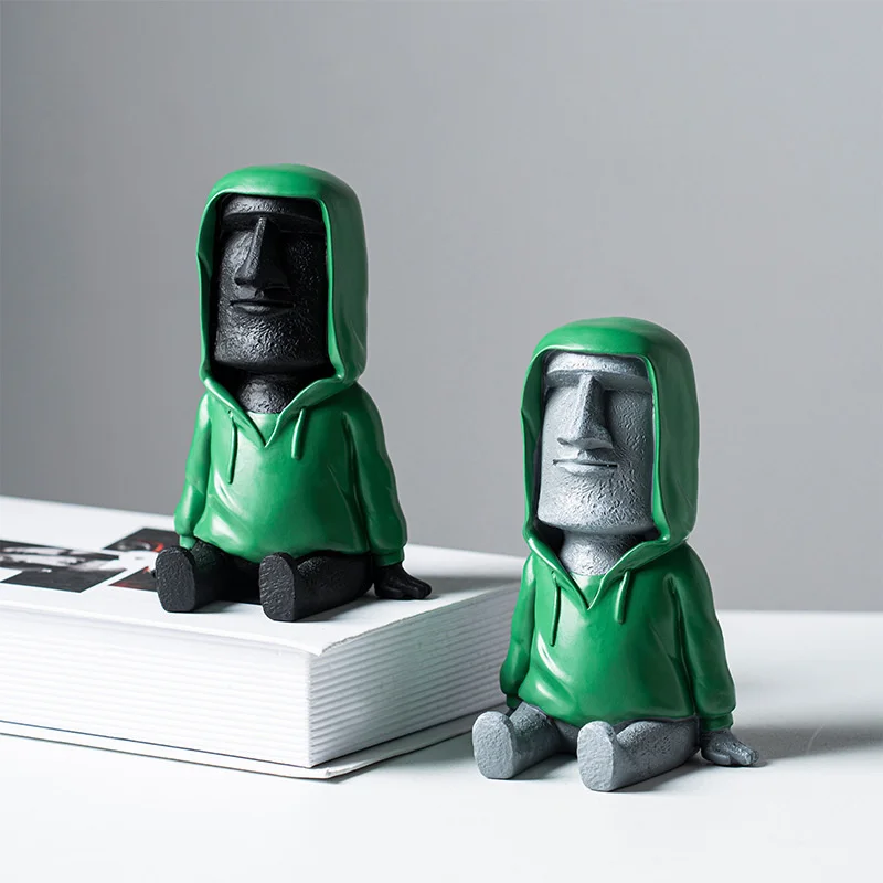 

Nordic Modern Retro Resin Miniature Figures Personality Creative Mobile Phone Bracket Desk Decoration Porch Aesthetic Room Decor
