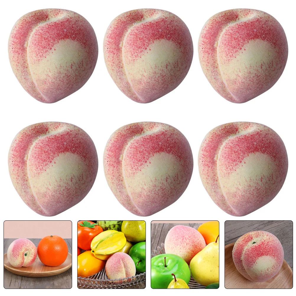 

6 Pcs Simulated Fruit Adornment Funny Fruit Model Ornament Fake Fruit Model Decor