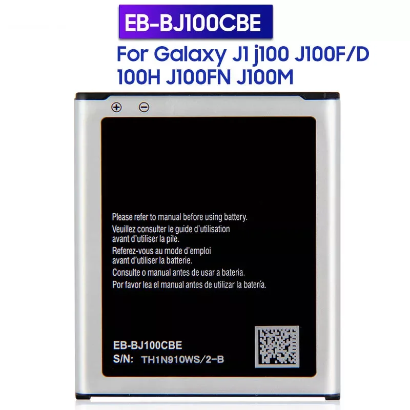 

2023New Replacement Battery EB-BJ100CBE EB-BJ100BBE For Samsung Galaxy J1 j100 J100F/D J100FN J100H J100M NFC 1850mAh