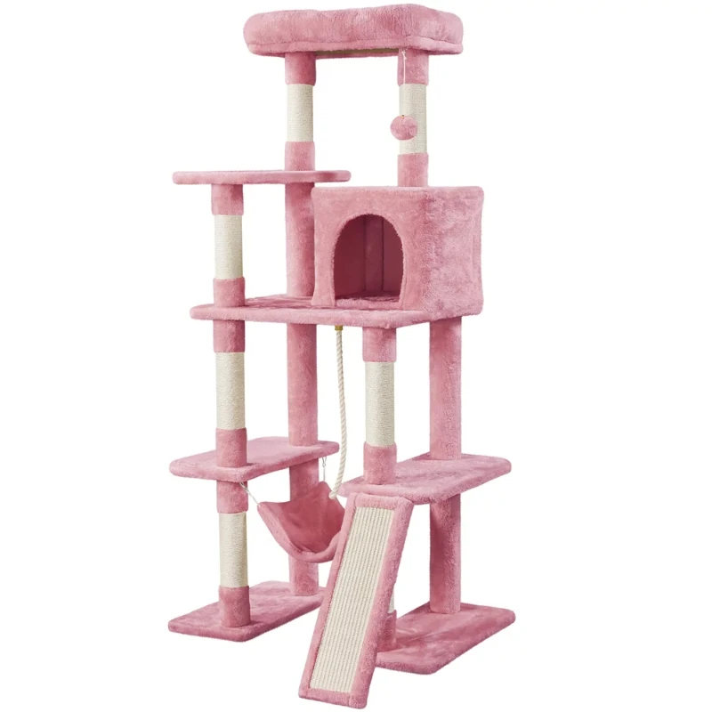 

Multilevel 63inch Cat Tree Tower for Kitchens, Pink