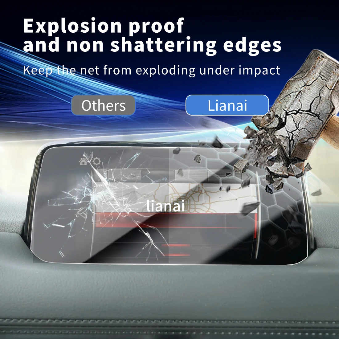 Защитная пленка для экрана Carplay защитная из закаленного стекла навигатор