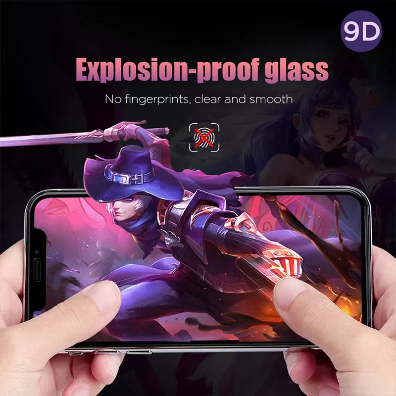 4IN1 Full Cover Screen Protector Glass for iPhone 12 13 Mini SE 2020 XS XR X 7 8 Plus Tempered Glass for iPhone 13 12 11 Pro Max