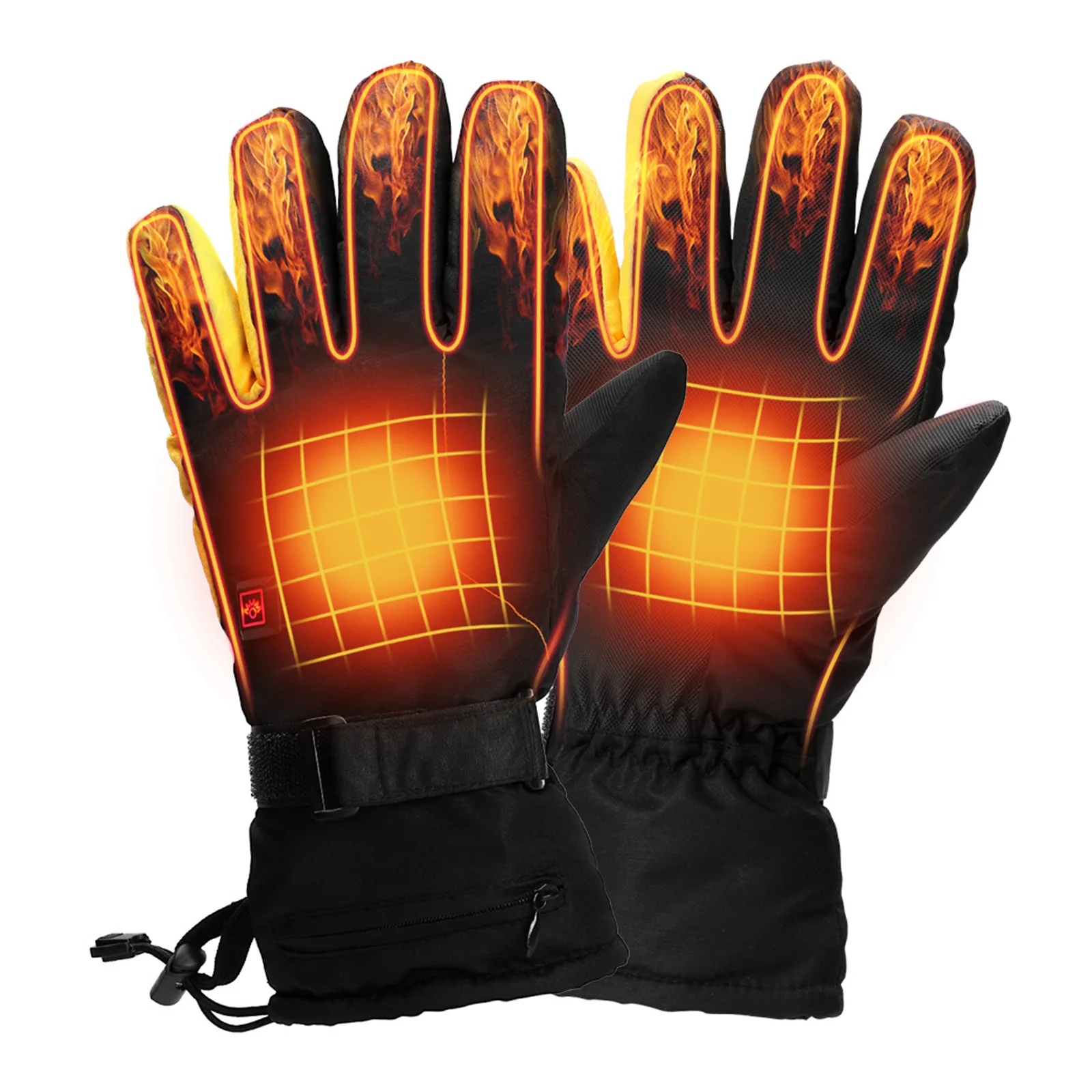 

Перчатки с электроподогревом 1 пара, ветрозащитные электрические перчатки для рук, зимние теплые электрические перчатки с постоянной темпе...