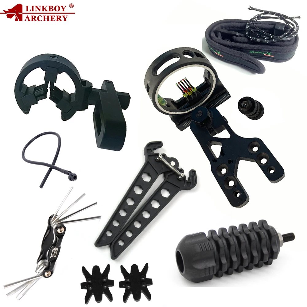 Archery Upgrade Combound Bow Sight Kits Arrow Rest Stabilizer Compound Kit | &amp