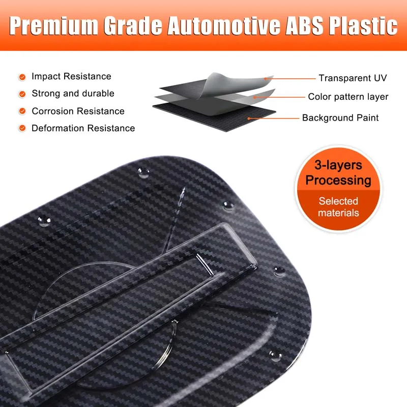 Для Toyota Sequoia 2023 2024 ABS углеродное волокно автомобильный Топливный бак декоративная