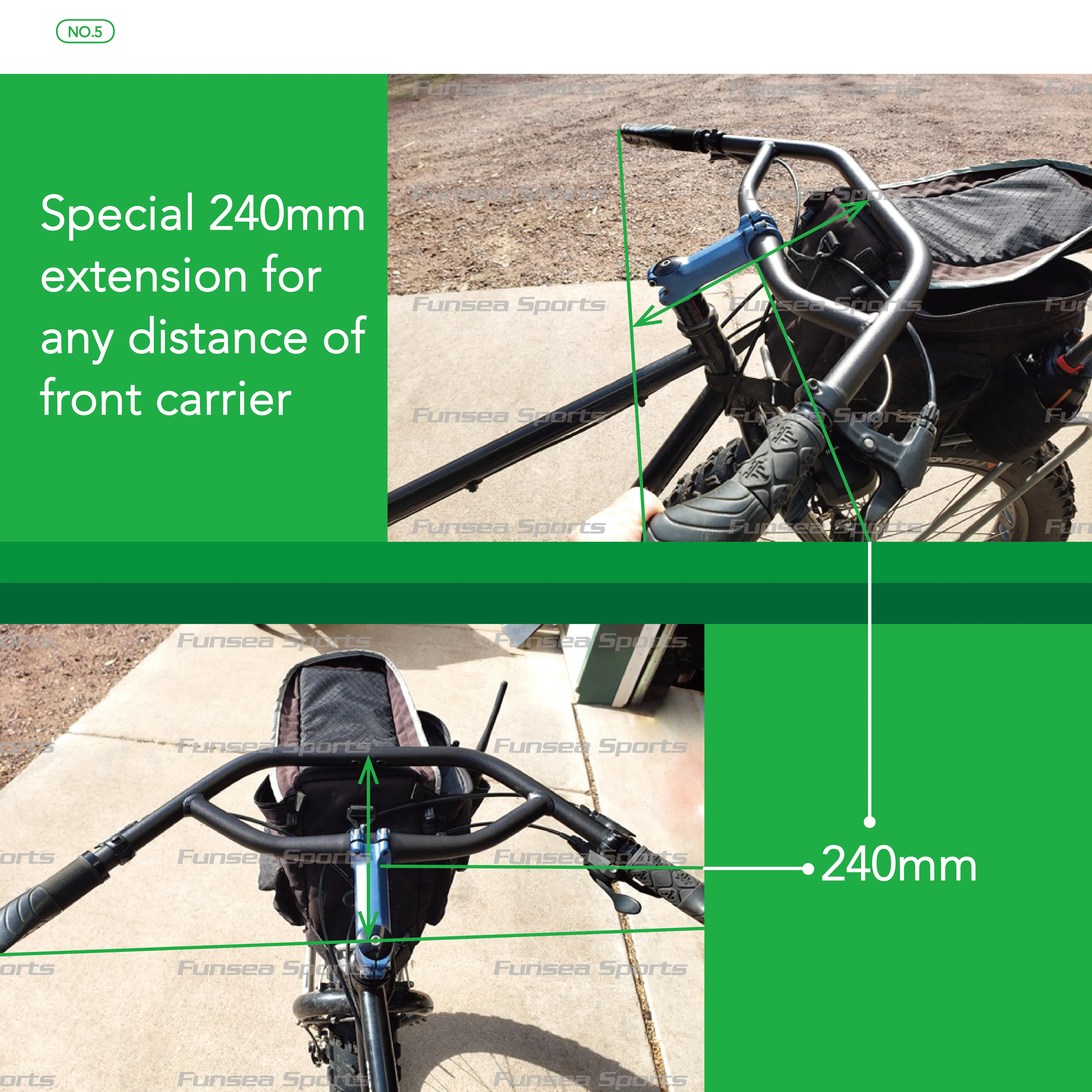 Велосипедный руль Funsea для горного велосипеда фэтбайка Треккинговая