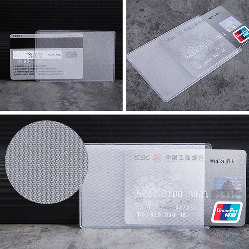 

10 шт., прозрачные защитные чехлы для карт, 60 х92 мм