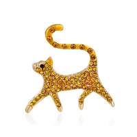 new vintage animal cat diamond brooches for women
