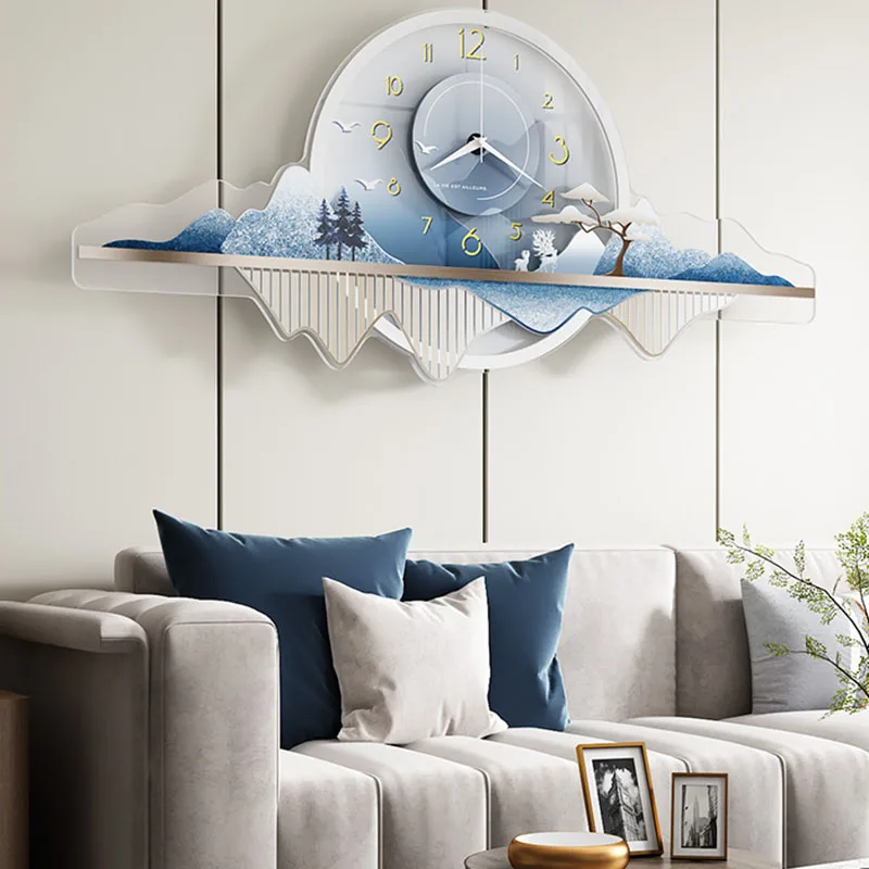 

Nordic Big Size Clock Wall Night Light Silent Acrylic Unique Stylish Wall Watch Bedroom Creative Chic Duvar Saati Home Decor