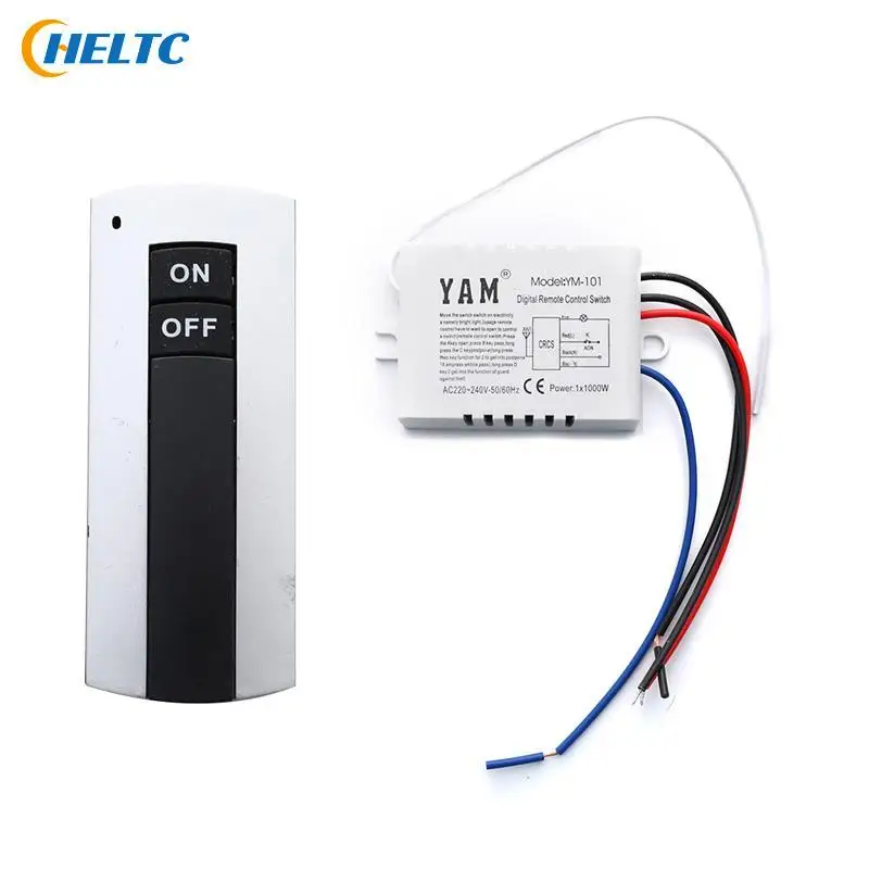 

1 Channel ON/OFF 220V Digital Wireless Remote Control Switch For Lights 180-240v Remote Control Transmitter Direct Sales