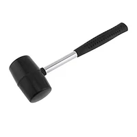 300g400g500g rubber and steel non elastic black rubber hammer tile hammer with round head and non slip handle hand tool