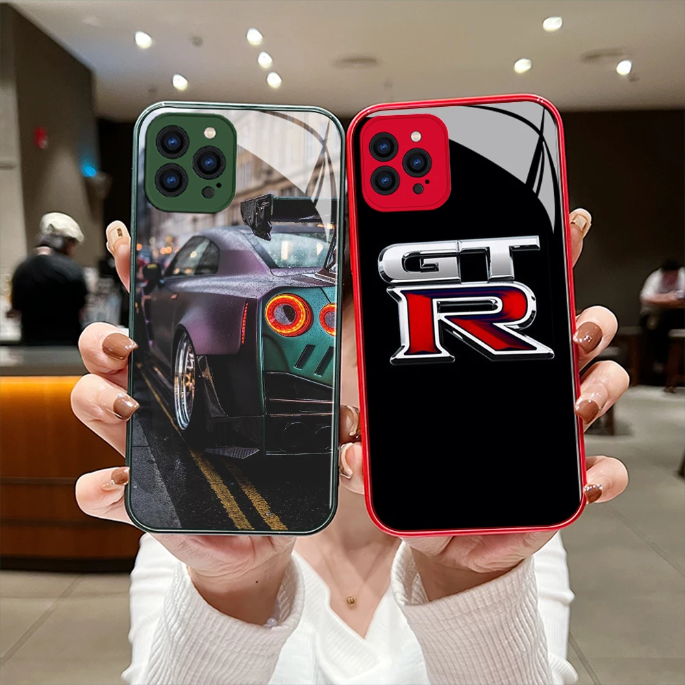 

Nissans G-Gt-R Phone Case For iPhone 14 13 12 Mini 11 Pro Max X XS XR 7 8 SE 2020 Plus Glass Hard Cover