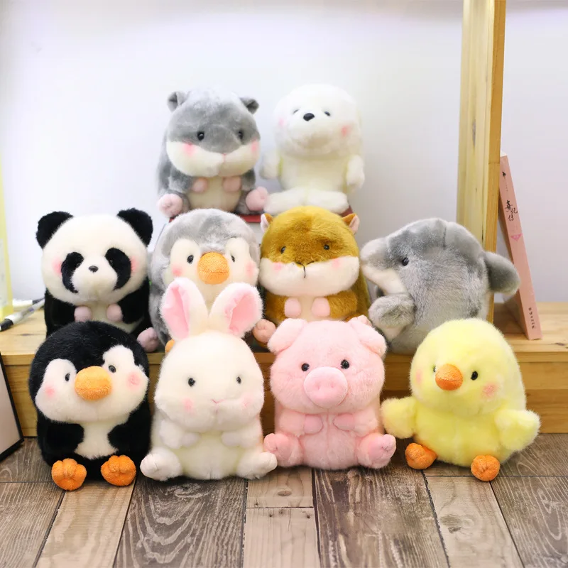 

JY Cute Hamster Panda Rabbit Animals Plush Toys Doll Birthday gift 18kinds to choose 18CM 25CM TB