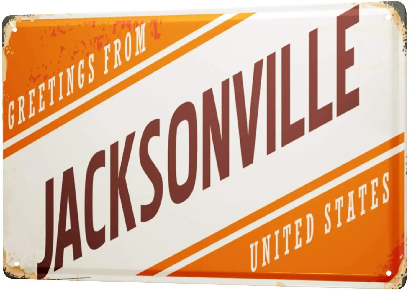 

SINCE 2004 tin Sign Wanderlust City Jacksonville USA