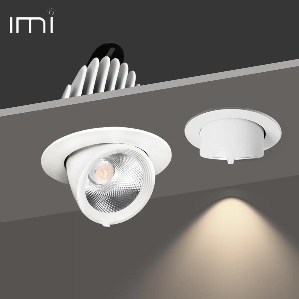 

LED Down Light Spotlight Lighting Adjustable Angle High Color 360 Degree 220V Living Room Recessed COB Ceiling Lamp