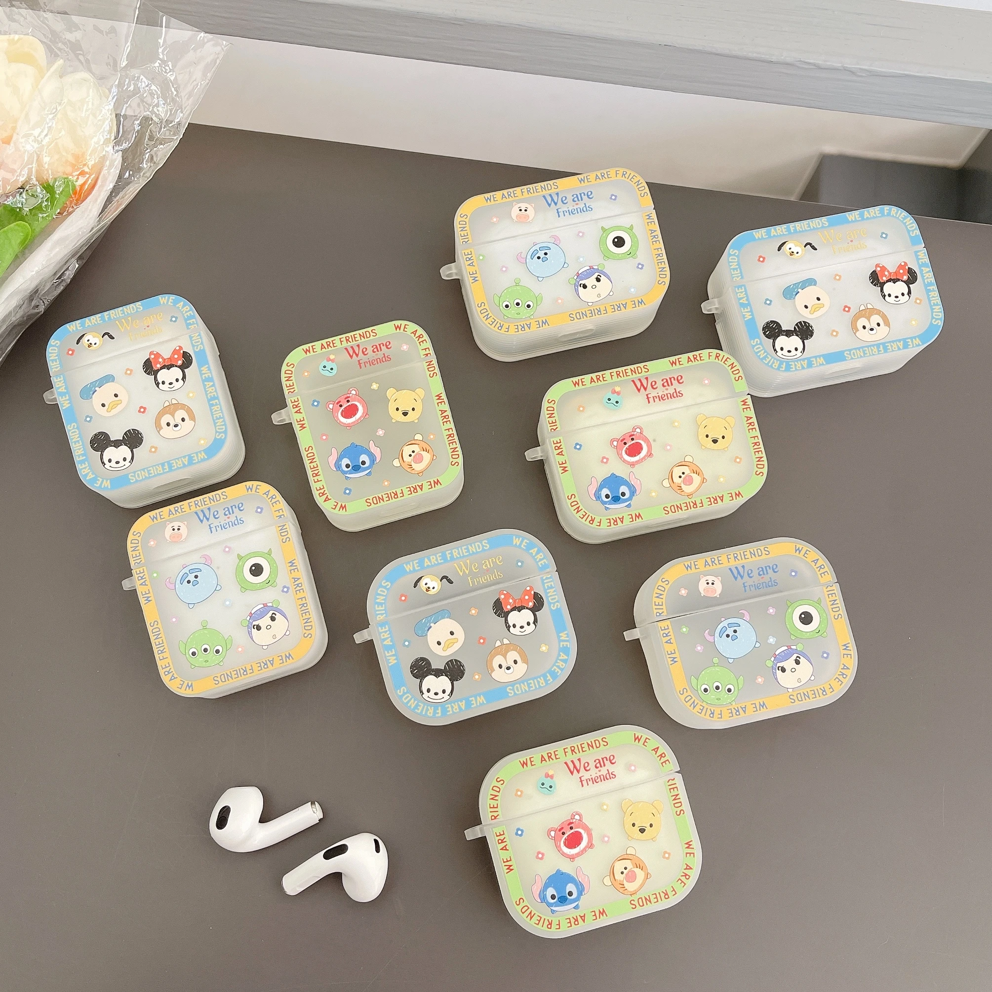 

Cover for Apple AirPods 1 2 3 3rd Case for AirPods Pro Case Cute Cartoon Mickey Minnie Stitch Mermaid Earphone Case Accessories