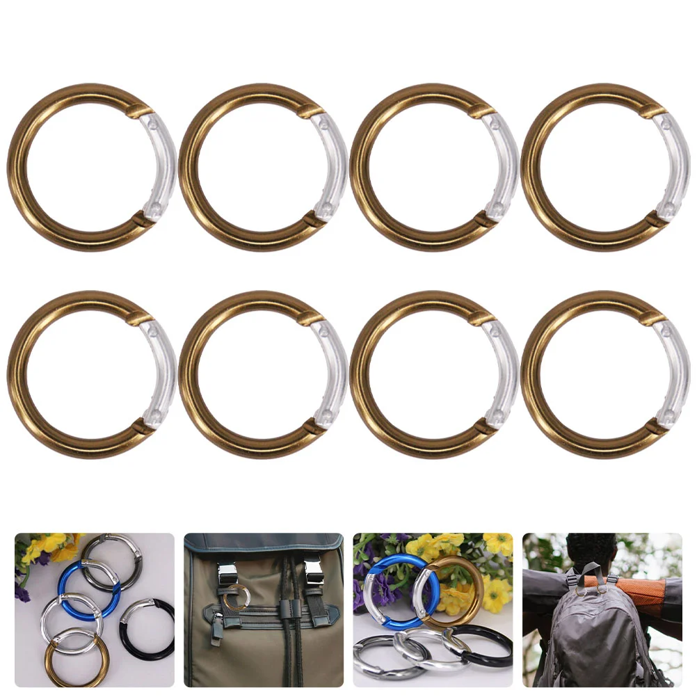 

8Pcs Aluminum Spring Buckle Portable Climbing Buckle Multifunctional Carabiners