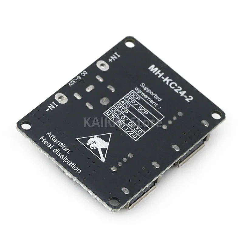 Двойной 2 двойных USB-модуля быстрой зарядки вход 6 В-30 В один порт 24 Вт поддержка QC2.0