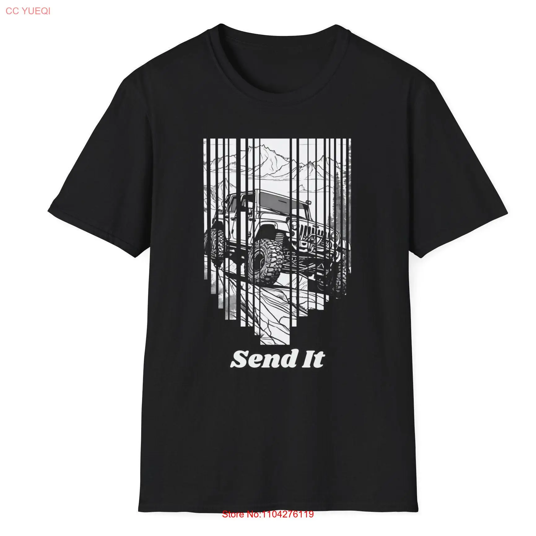 Футболка Rock Crawling American Offroad Send iT для него и с длинными или короткими рукавами