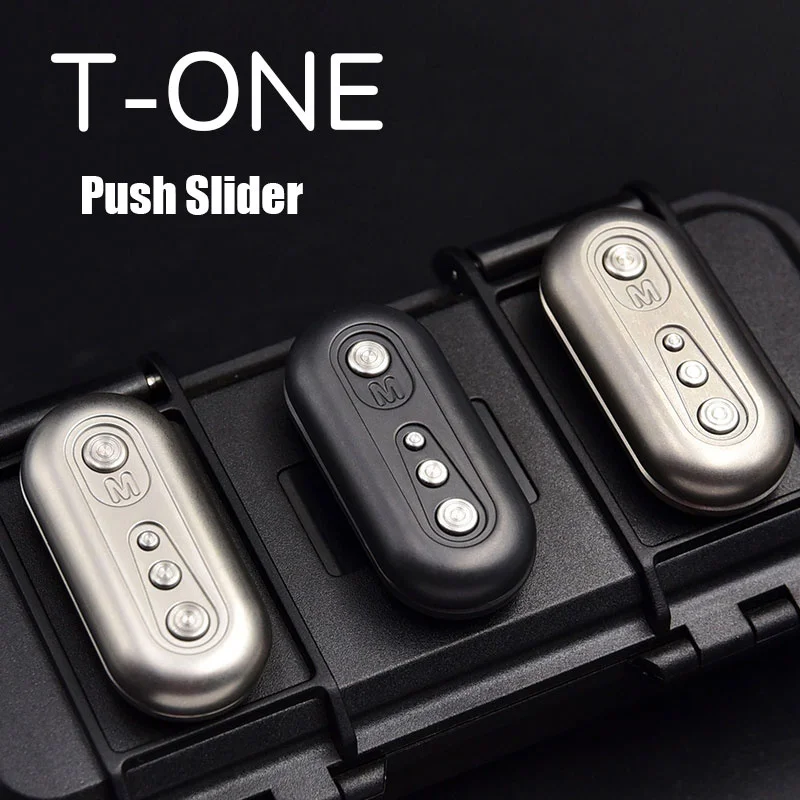 T-one Magnetic Push Slider EDC Adult Metal Fidget Toys ADHD Hand Spinner Autism Sensory Toys Stress Anxiety Relief Man Gift