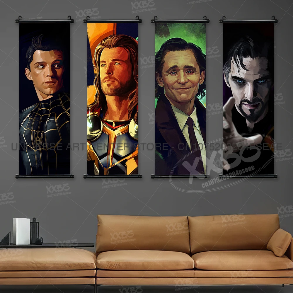 Постеры Мстители локи настенное искусство Черная пантера свитки картины Доктор