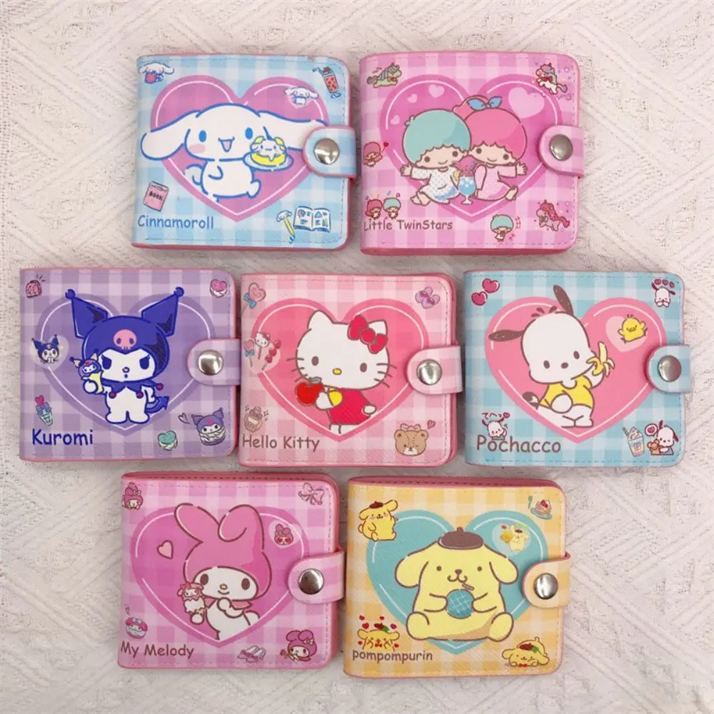 

Sanrio PU кошелек Kuromi Cinnamoroll Кошелек для монет мультяшный аниме милый мой Мелодия помпон пурин брелок сумка для карт мини кошелек сумочка